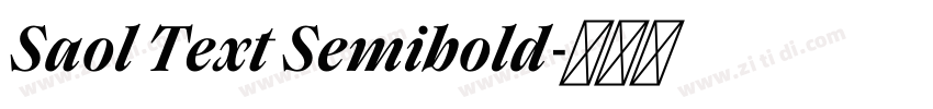 Saol Text Semibold字体转换 Saol Text Semibold字体转换